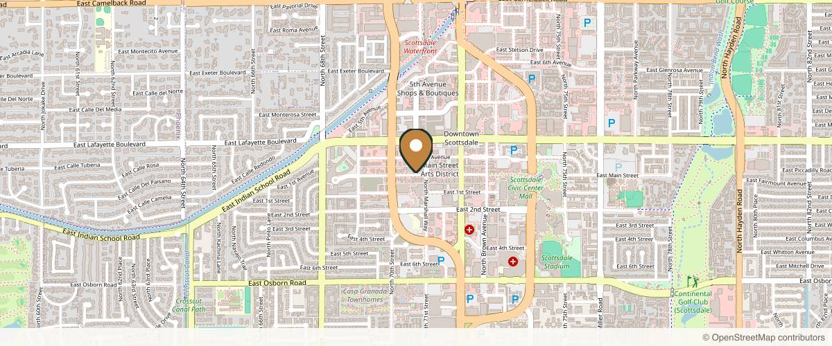 Map showing the exact location of Young Again Cosmetic Injections at 7046 E Main St Suite 110, Scottsdale, AZ 85251, USA