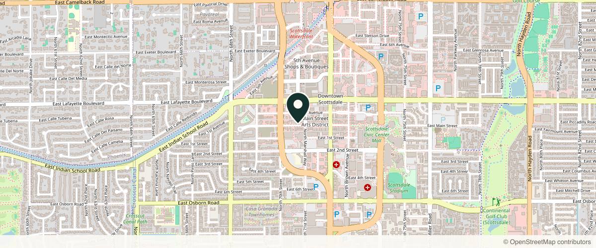 Map showing the exact location of Young Again Cosmetic Injections at 7046 E Main St Suite 110, Scottsdale, AZ 85251, USA