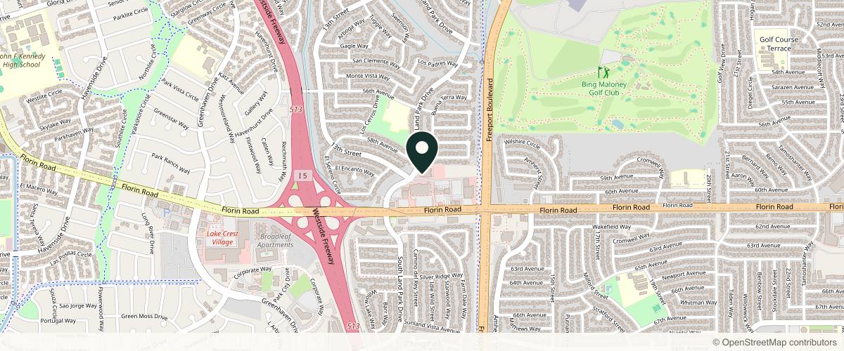 Map showing the exact location of Younger You Aesthetics Med Spa at 7047 S Land Park Dr Unit B, Sacramento, CA 95831, USA