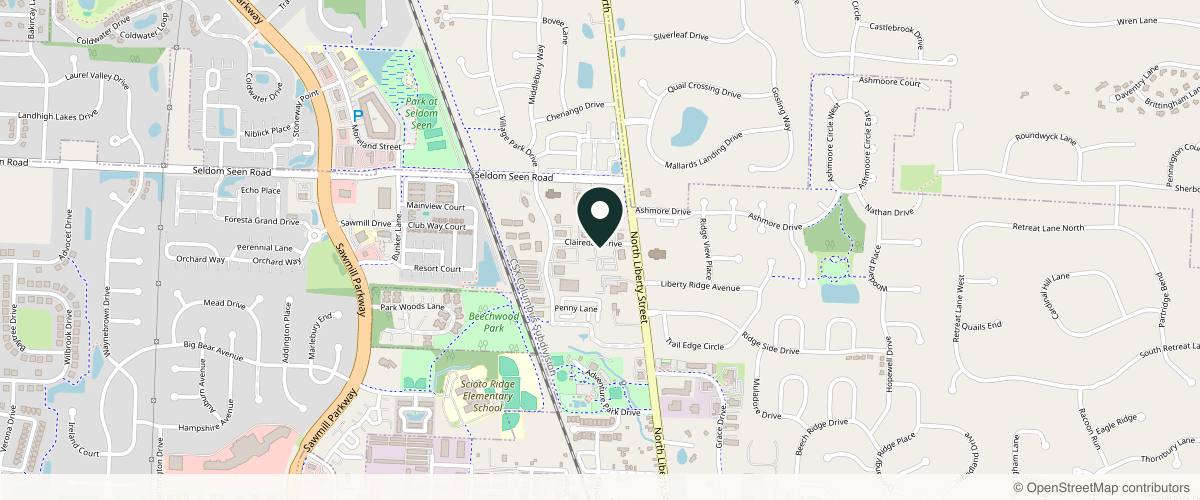 Map showing the exact location of Your Aesthetic Oasis at 47 Clairedan Dr, Powell, OH 43065, USA