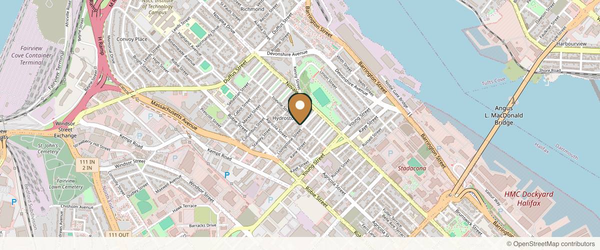 Map showing the exact location of Youth Bar Medical Aesthetics at 3208 Isleville St, Halifax, NS B3K 3Y4, Canada