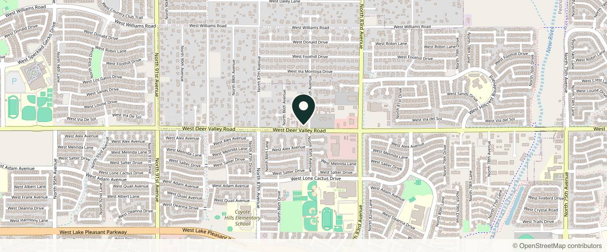 Map showing the exact location of Youthful You Aesthetics at 8510 W Deer Valley Rd Ste 100, Peoria, AZ 85382, USA