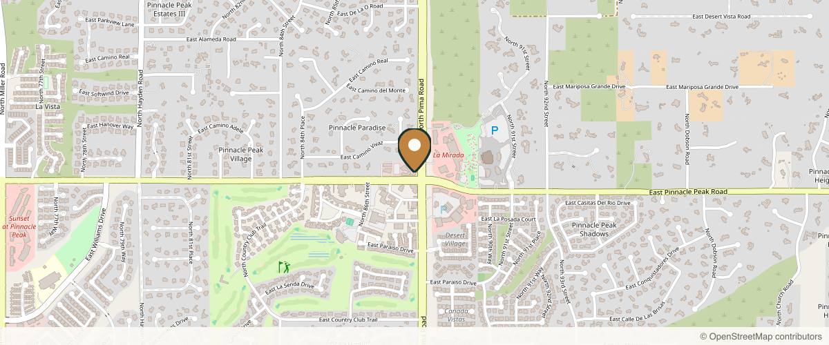 Map showing the exact location of Zahav Medspa at 8700 E Pinnacle Peak Rd Ste 101, Scottsdale, AZ 85255, USA