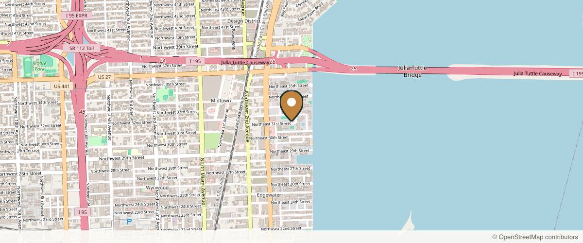 Map showing the exact location of Zeugma MedSpa at 501 NE 31st St CU-8, Miami, FL 33137, USA