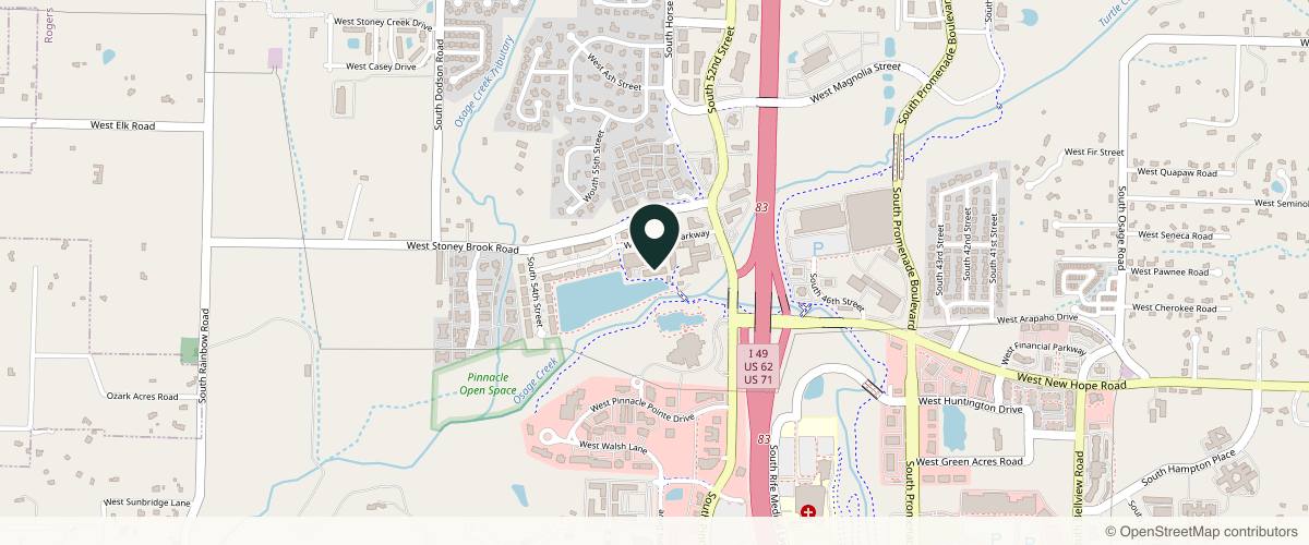 Map showing the exact location of Ziva Aesthetics & Wellness at 5212 Village Pkwy #6, Rogers, AR 72758, USA