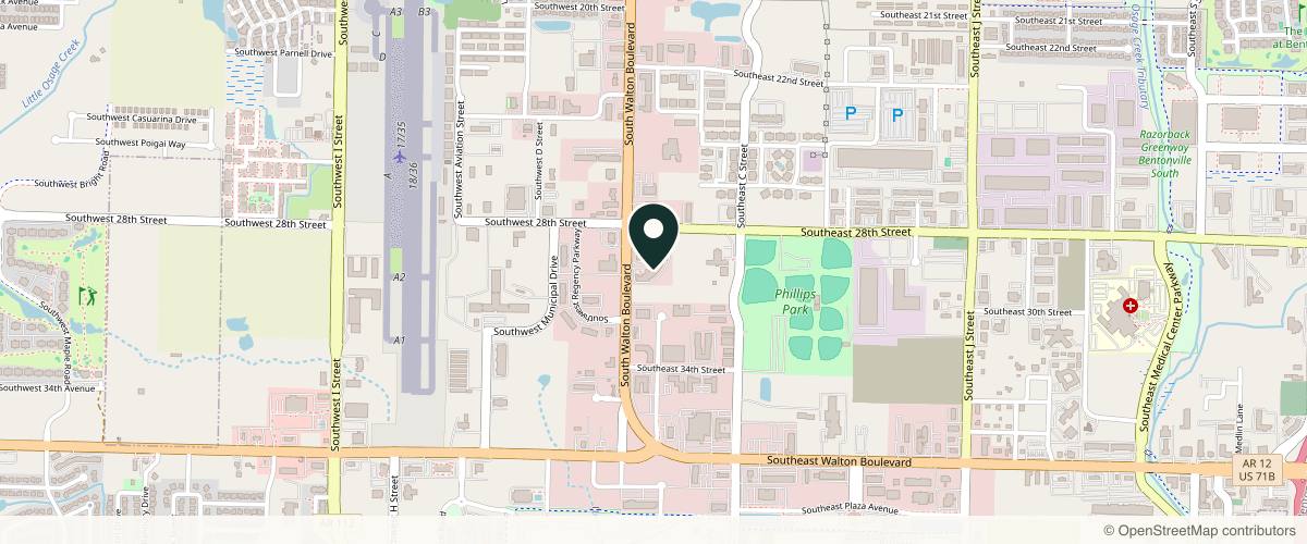 Map showing the exact location of Zivel - Bentonville at 2905 S Walton Blvd Ste 15, Bentonville, AR 72712, USA