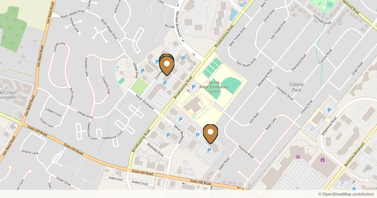 Map of 6 plastic surgery practices in Lancaster, Pennsylvania