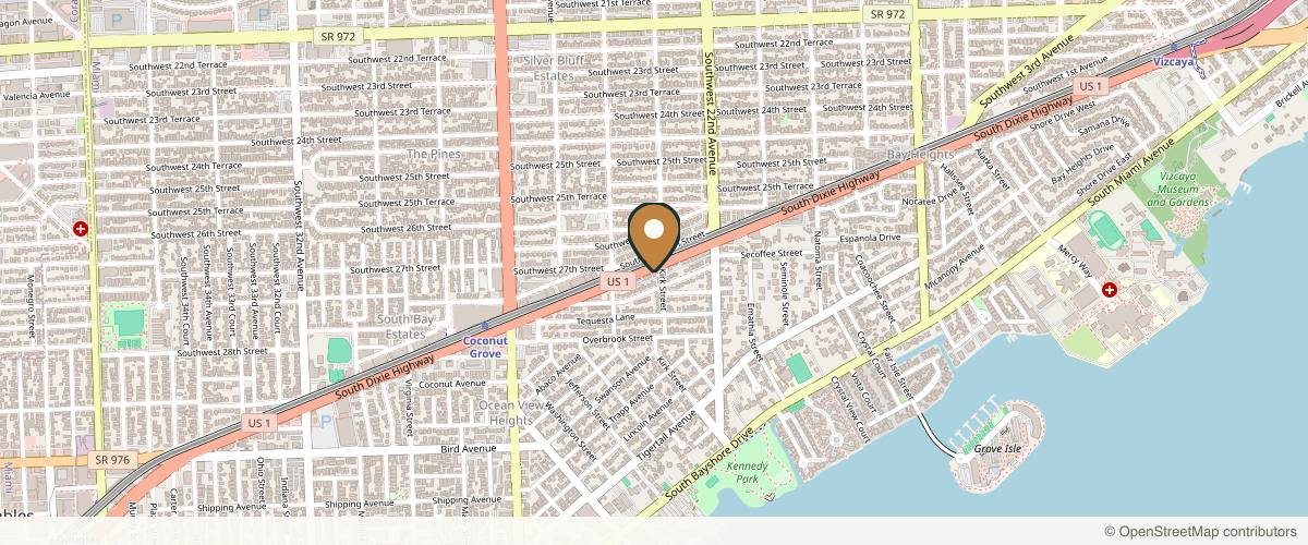 Map showing 4 Beauty Aesthetics Institute for Plastic Surgery: Dr. Constantino Mendieta in Miami, Florida