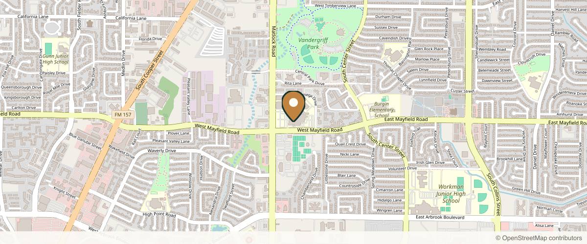 Map showing A. Seyi Ojo, MD in Arlington, Texas