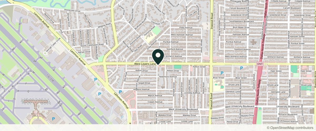 Map showing Abbott Aesthetics : Meredith Abbott, MD PA in Dallas, Texas