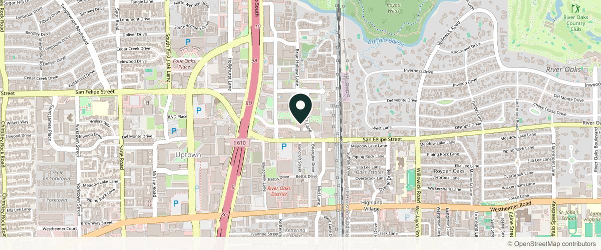 Map showing Abigail Rodriguez M.D. Plastic Surgery in Houston, Texas