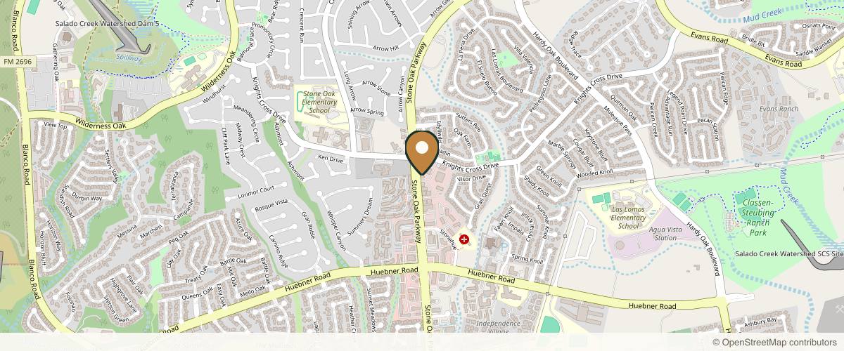 Map showing Ablavsky Plastic Surgery: Dr. Michael Ablavsky in San Antonio, Texas