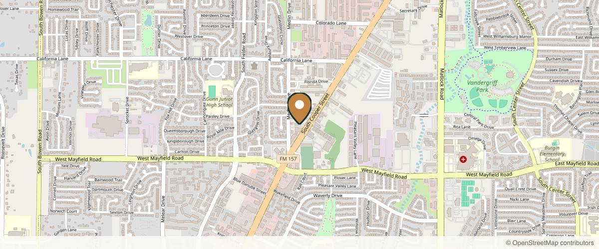 Map showing Accent On You Cosmetic Surgery Center And Medi-Spa in Arlington, Texas