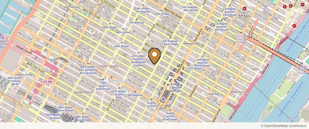 Map showing Adam Schaffner, MD, FACS in Brooklyn, New York