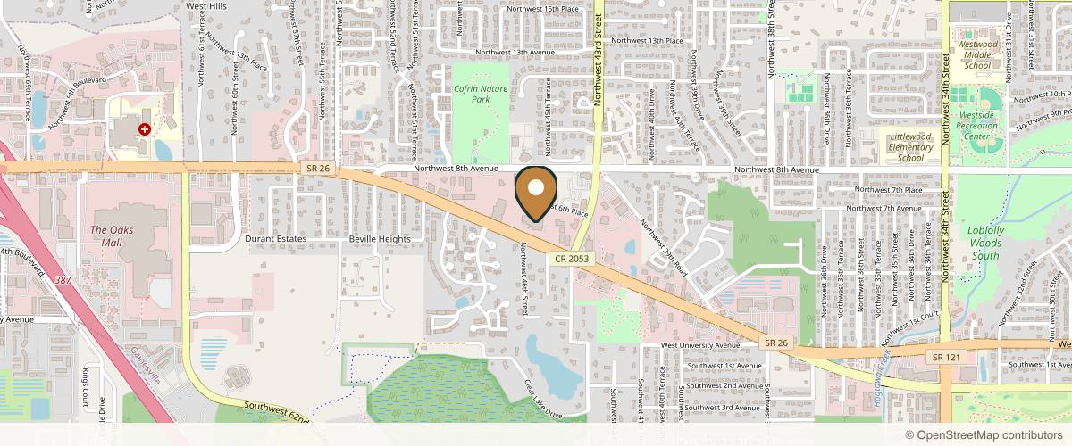 Map showing Adil A. Kabeer, MD in Gainesville, Florida