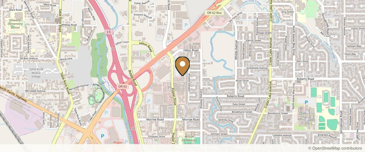 Map showing Advanced Aesthetics in Medford, Oregon