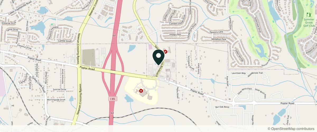 Map showing Advanced Aesthetics Plastic Surgery Center in Peachtree City, Georgia