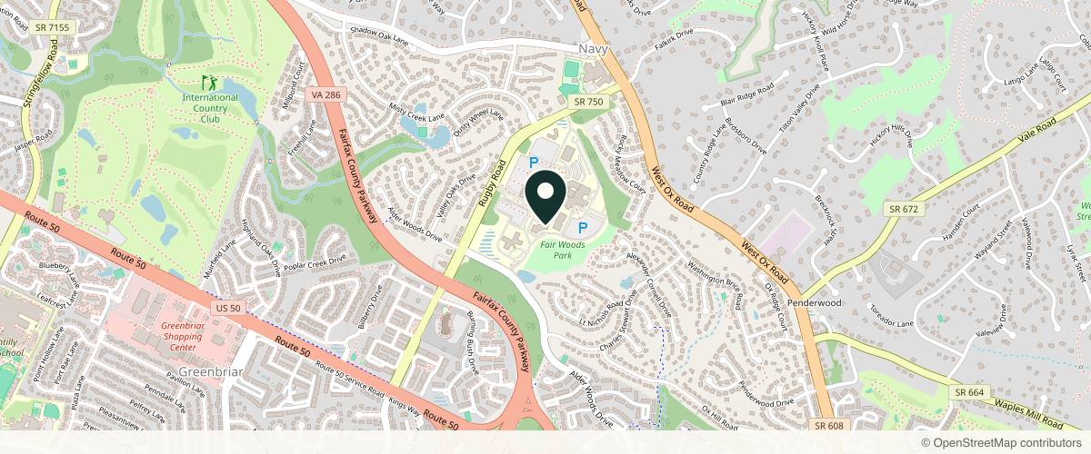 Map showing Advanced Dermatology and Cosmetic Surgery in Fairfax, Virginia