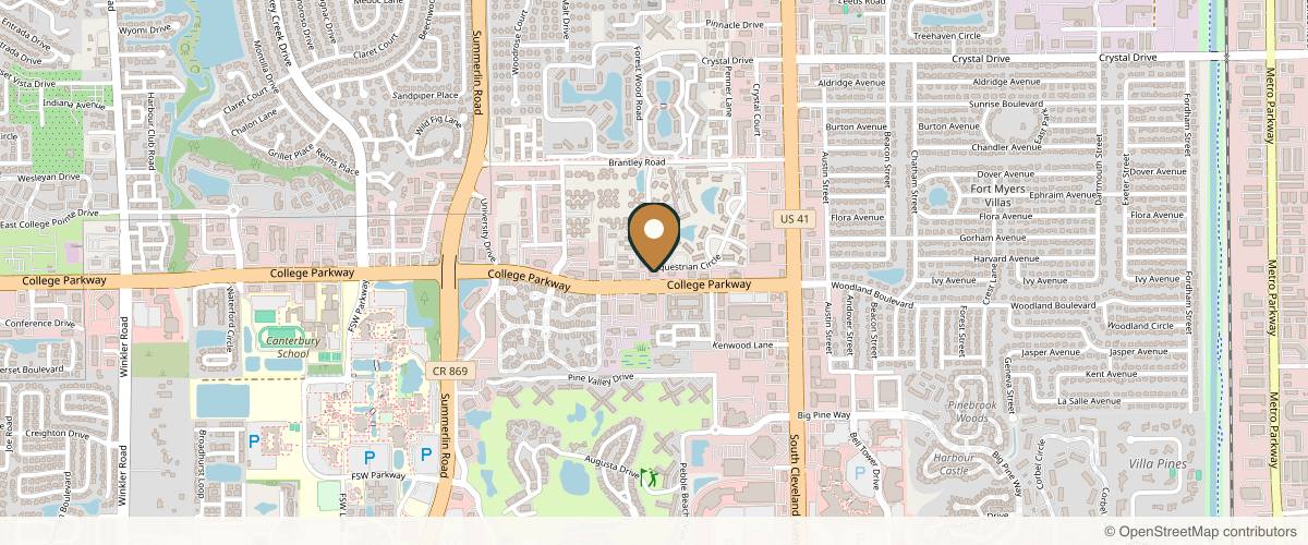 Map showing Advanced Dermatology and Cosmetic Surgery in Fort Myers, Florida