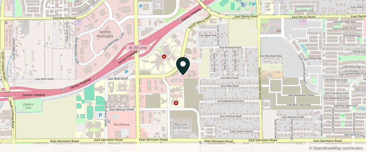 Map showing Advanced Dermatology and Cosmetic Surgery in Gilbert, Arizona