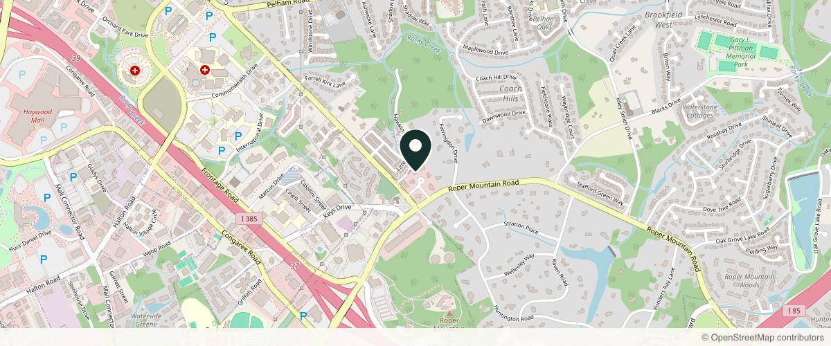 Map showing Advanced Dermatology and Cosmetic Surgery in Greenville, South Carolina
