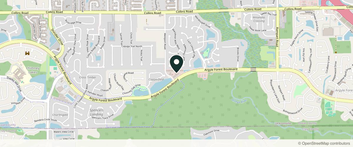 Map showing Advanced Dermatology and Cosmetic Surgery in Jacksonville, Florida
