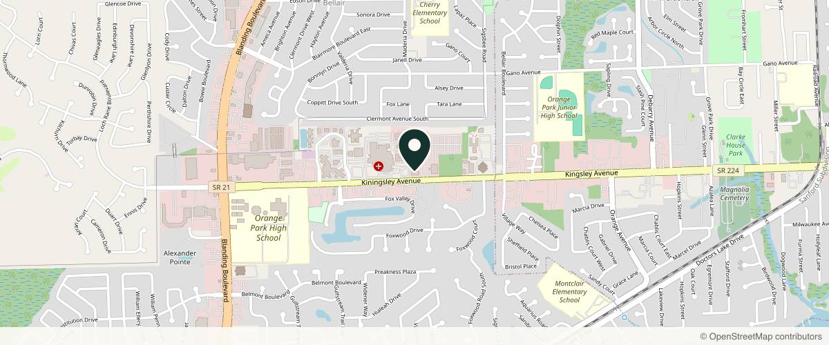 Map showing Advanced Dermatology and Cosmetic Surgery in Jacksonville, Florida