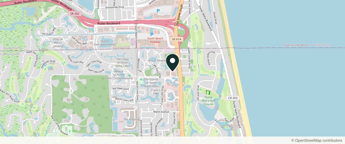 Map showing Advanced Dermatology and Cosmetic Surgery in Jacksonville, Florida