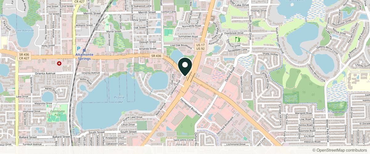 Map showing Advanced Dermatology and Cosmetic Surgery in Orlando, Florida