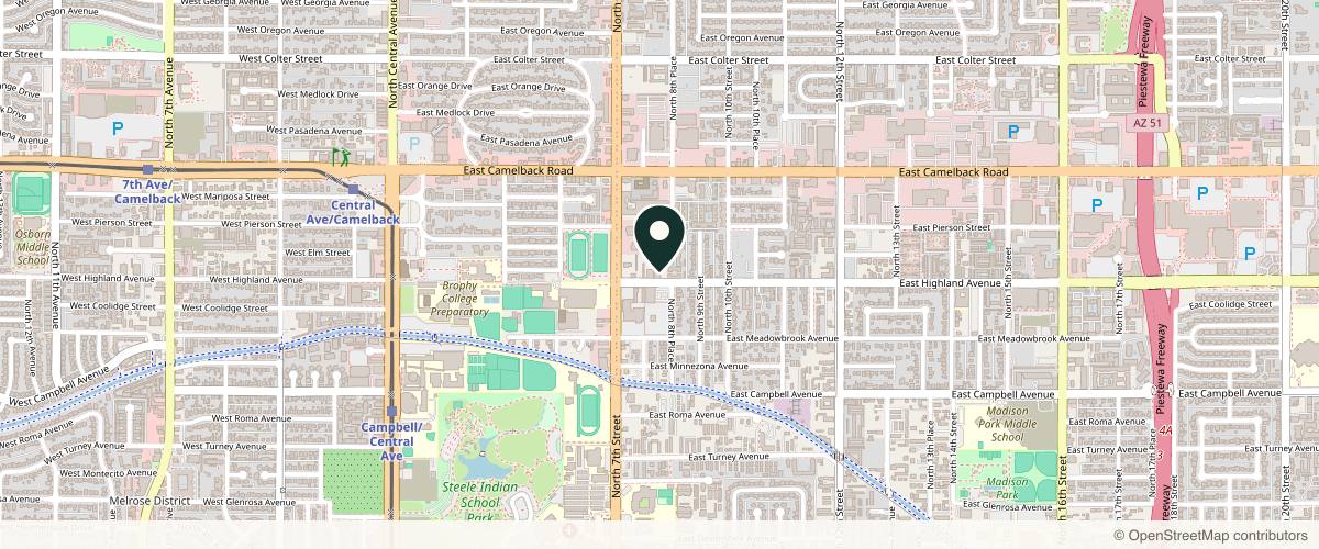 Map showing Advanced Dermatology and Cosmetic Surgery in Phoenix, Arizona