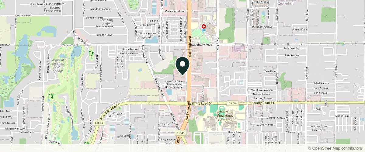 Map showing Advanced Dermatology and Cosmetic Surgery in Wesley Chapel, Florida