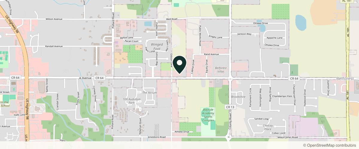 Map showing Advanced Dermatology & Skin Care Centre in Mobile, Alabama