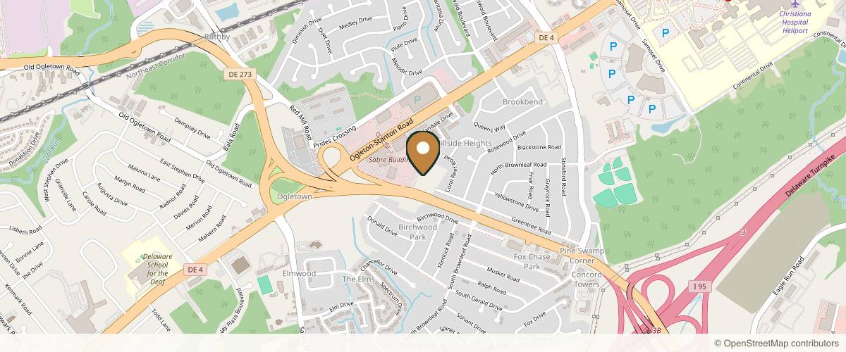 Map showing Advanced Plastic Surgery Center in Wilmington, Delaware