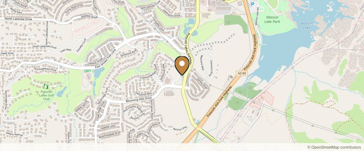 Map showing Advanced Plastic Surgery: Fetter Mark D MD in Prescott, Arizona