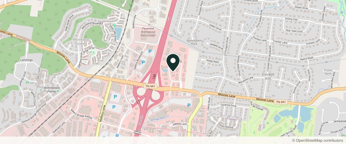 Map showing Advanced Skin & Laser Center in Nashville, Tennessee
