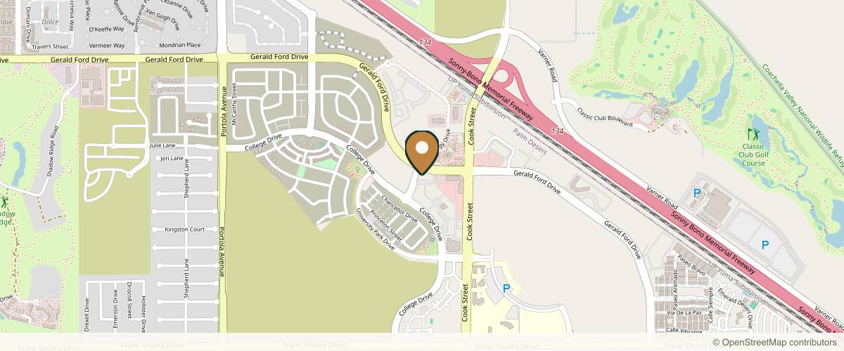 Map showing Aesthetic Art: B. Maya Kato, MD in Palm Springs, California