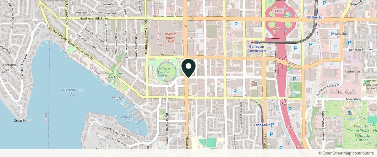 Map showing Aesthetic Facial Plastic Surgery – Dr. Philip Young MD in Redmond, Washington