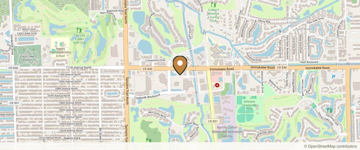 Map showing Aesthetic Surgery Center: Anurag Agarwal, MD, FACS in Naples, Florida