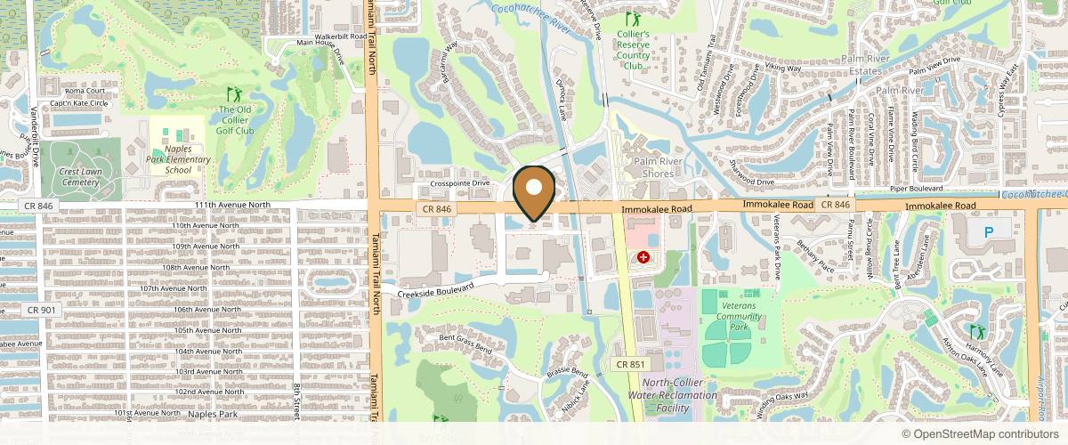 Map showing Aesthetic Surgery Center in Naples, Florida