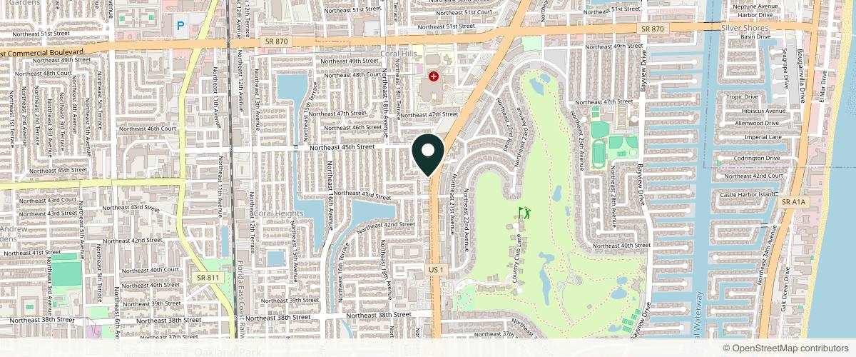 Map showing Aesthetix Dermatology of Fort Lauderdale in Fort Lauderdale, Florida