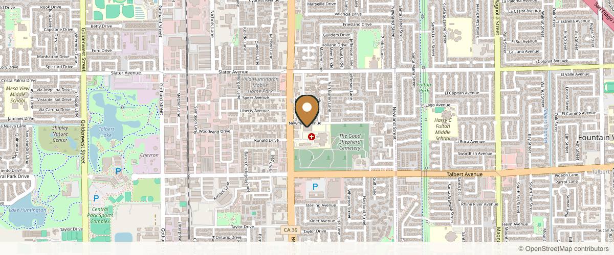 Map showing Aesthetix Plastic Surgery in Huntington Beach, California