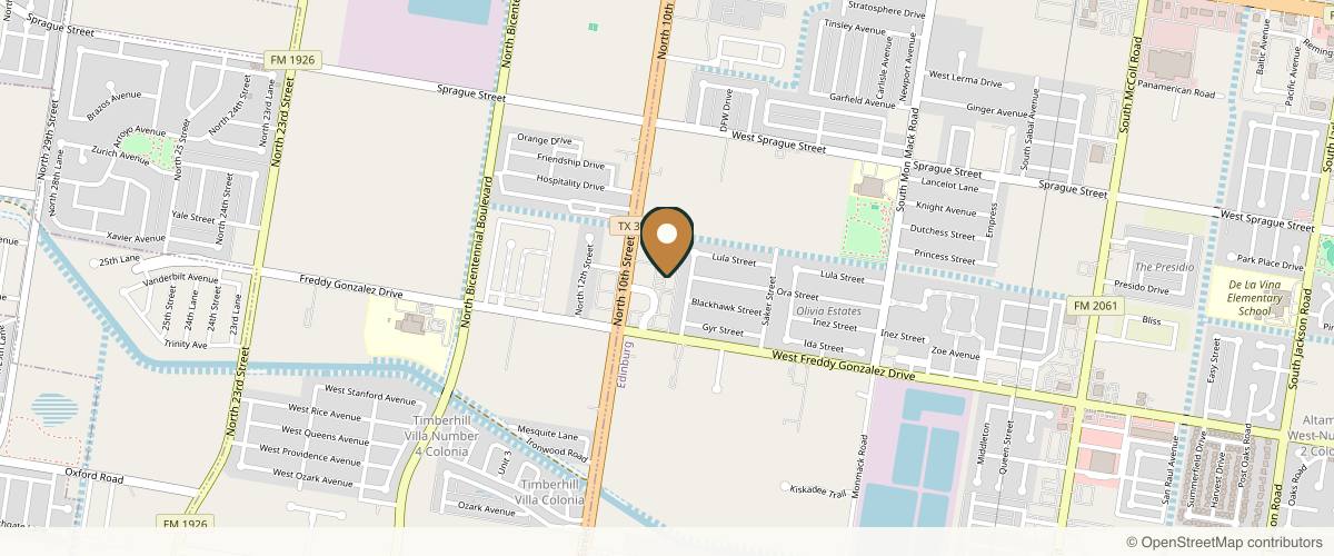 Map showing Aeterna Aesthetic Plastic Surgery: Dr. Saad Alsubaie FACS, FRCSC in McAllen, Texas