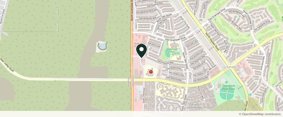 Map showing Affiliated Dermatology Scottsdale in Scottsdale, Arizona