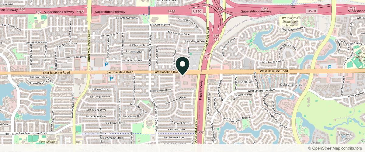 Map showing Affiliated Dermatology Tempe in Chandler, Arizona