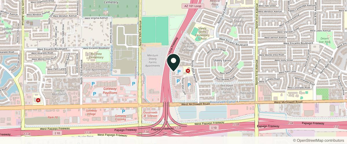 Map showing Affiliated Dermatology Tolleson in Phoenix, Arizona