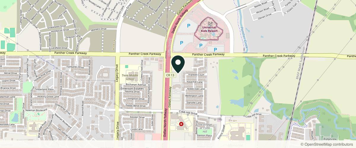Map showing Affinity Dermatology in Frisco, Texas