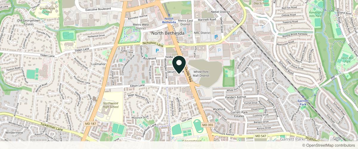 Map showing Ageless Impressions - Plastic Surgery Institute in Rockville, Maryland