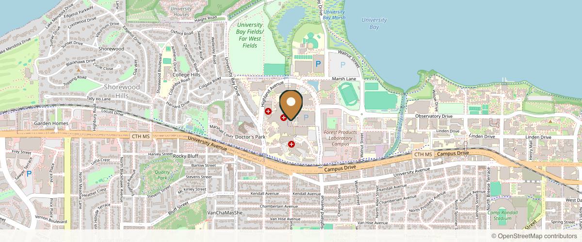 Map showing Ahmed Afifi, MD in Madison, Wisconsin