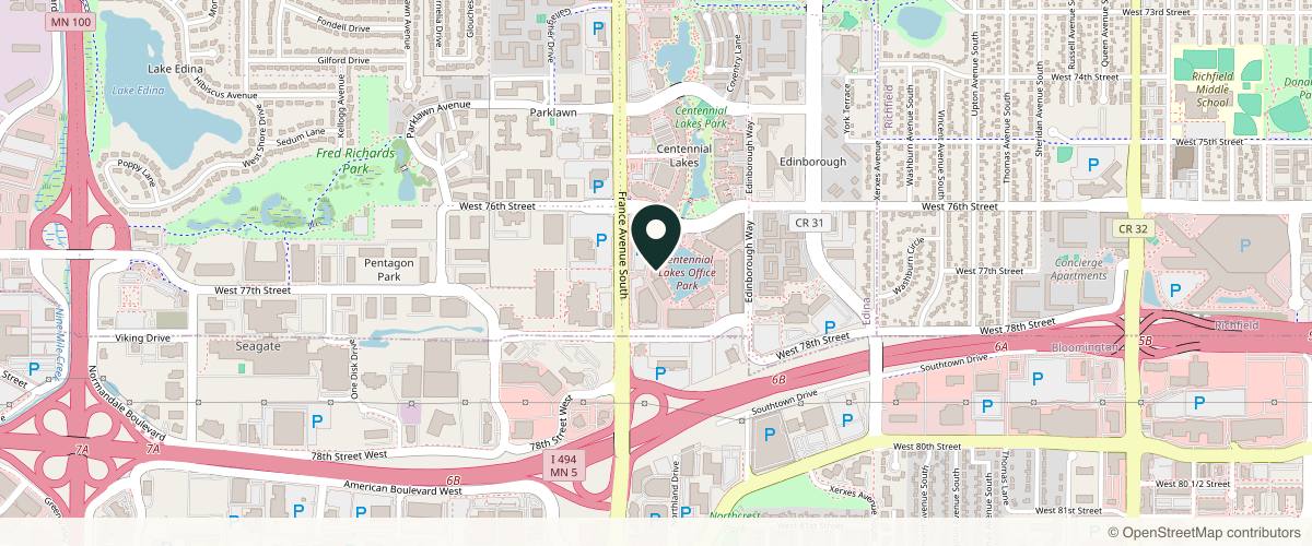 Map showing AirSculpt - Edina in Edina, Minnesota