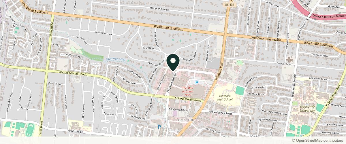 Map showing AirSculpt - Nashville in Nashville, Tennessee